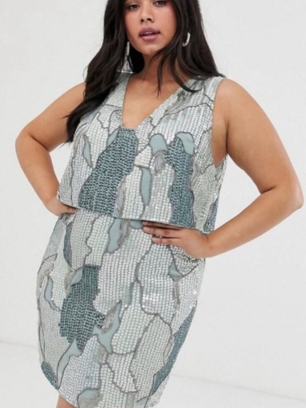 Plus Size Cocktail Dress 1X Semi Formal 18 Retro 2X Flapper 20s XXL Party Gatsby